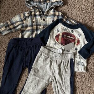 3-6 Month Hoodie and Sports Outfit Set